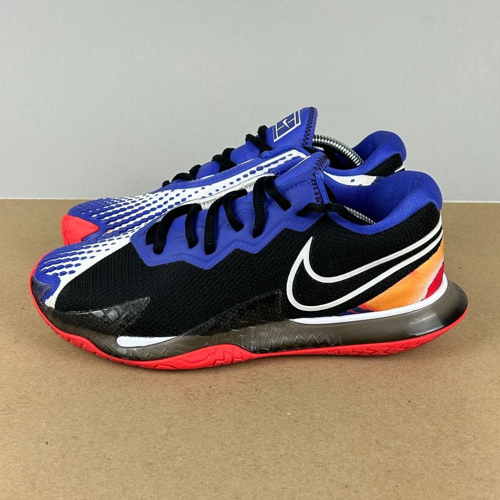 Nike Air Zoom Vapor Cage 4 Tennis Shoes Womens 7.5 Black Blue Red Athletic Low